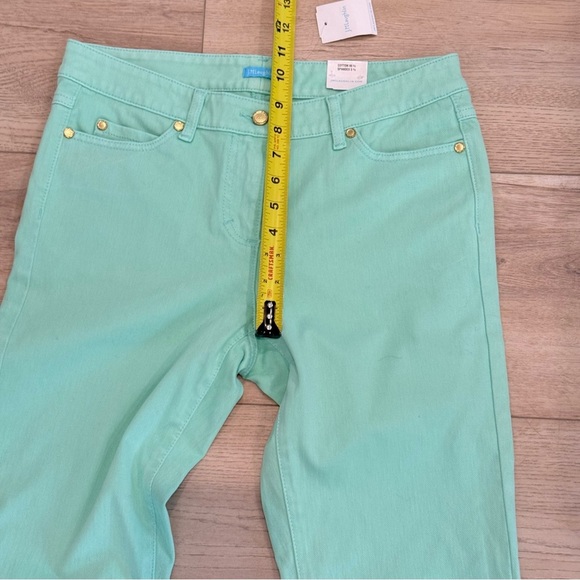J. McLaughlin Peppermint Solid Denim Cotton Stretch Lexi Pants Women's 6 NWT - Picture 6 of 10